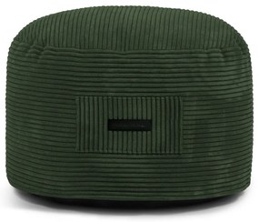 Taburet verde cu tapițerie din catifea reiată Om 60 – SLOWDOWN