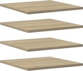 vidaXL Plăci bibliotecă, 4 buc, stejar sonoma, 40 x 40 x 1,5 cm, PAL