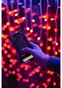 Twinkly TWW210SPP-TEU - LED RGB perdea de Crăciun exterior 210 LED, 6,1m, IP44,
