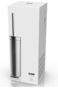 Perie de WC argintiu-mat din oțel inoxidabil Ume – Zone