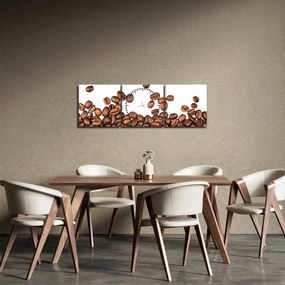 Tablou - Boabe de cafea (cu ceas) (90x30 cm)
