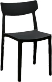 Set 4 scaune METRO -POLIPROPILENA-HORECA - NEGRU