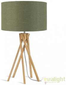 Lampa de masa realizata din materiale naturale, durabile si ecologice, KILIMANJARO/T verde
