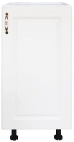 Corp inferior cu 1 usa Zebra, Alb/MDF Alb Lucios, fara blat, 40 x 82 x 50 cm