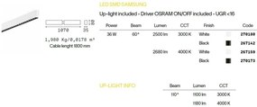 Lustra liniara cu lumina directa si indirecta STEEL Accent Black 4000K