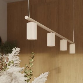 Sollux SL.2713 - Suspensie pe cablu KARBON 4xGU10/10W/230V crem