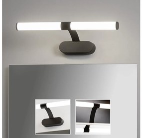 Brilagi - Lampă LED pentru oglindă de baie TUBEO, 6 W, 230 V, 40 cm, IP44, negru