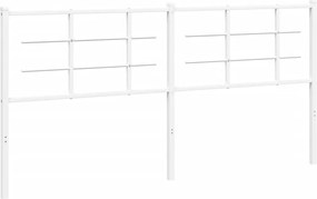 vidaXL Tăblie de pat de schimb metalică, alb, 180 cm