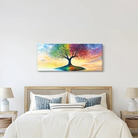 Tablou – Arbore pictat al anotimpurilor (120x50 cm)