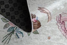 BAMBINO 61600 covor lavabil Balerina, pentru copii anti-alunecare - cremă / roz