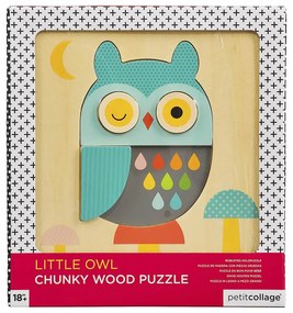 Petit Collage - Micuta bufnita, puzzle in straturi din lemn