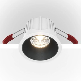 Spot LED incastrabil dimabil design tehnic Alpha alb, negru 8,5cm, 4000K