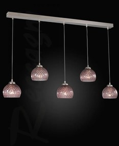 Lustra moderna cu 5 pendule design italian 10006 Amethyst