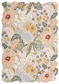 Covor roz deschis țesut manual din lână 120x170 cm Daphne Shaped Floral – Flair Rugs