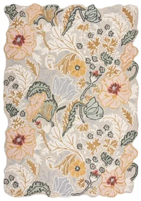 Covor roz deschis țesut manual din lână 120x170 cm Daphne Shaped Floral – Flair Rugs