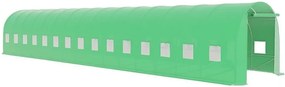FOLIE solar de grădină, 4x15 m, 60 m², PE armată, rezistentă 180g/m2, cu filtru UV, impermeabila, ferestre rulante, Verde, GH415C,