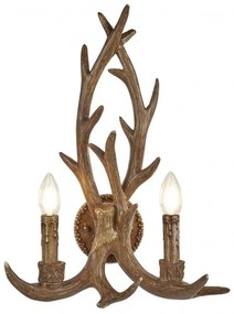 Aplica de perete deosebita stil rustic Stag 6412-2BR SRT