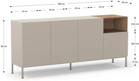 Comodă în culoare naturală 180x80 cm Cailin – Marckeric