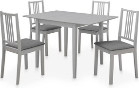 vidaXL Set mobilier de bucătărie, 5 piese, gri, MDF