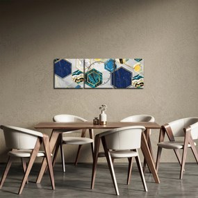 Tablou - Compoziție de marmură (cu ceas) (90x30 cm)