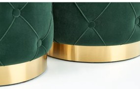 SET 2x taburet POLLY d. 40/44 cm verde/auriu