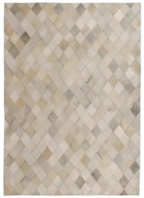 Covor piele naturala, mozaic, 120x170 cm Romburi Gri Gri