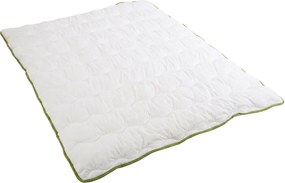 Pilota matlasata pentru tot anul 140x200 cm cu perna STELLA ALOE VERA 70x90 cm, alba