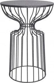 Masuta auxiliara design unicat Variation 50cm, negru