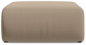 Taburet bej cu tapițerie din catifea Ekahi – Makamii