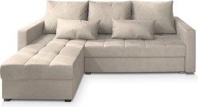 OFERTA Canapea extensibila de colt ZENOVA crem 220x140 cm, reversibila calitate II