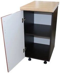 Corp inferior cu 1 Usa Stanga Zebra, Wenge/MDF Cedru Mustata, blat Artar 40 x 85 x 60