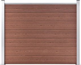 vidaXL Panou de gard, maro, 180 x 146 cm, WPC