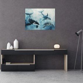 Tablou pe sticlă - Pictură subacvatică (70x50 cm)