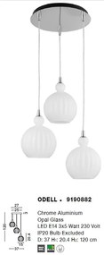 Lustra cu 3 pendule design modern Odell alba NVL-9190882