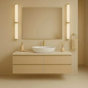 Aplica baie LED, Protectie IP44 alama periata, sticla BATUMI 8926