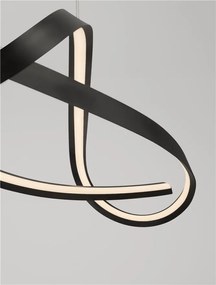 Lustra suspendata LED CCT OLIA aluminiu negru