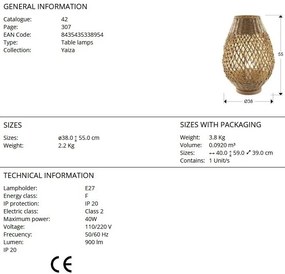 Veioza/Lampa de masa design decorativ Yaiza