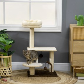 Ansamblu de pisici pentru interior Turn de pisici cu stalp de zgariat Jucarie cu minge PawHut | Aosom RO