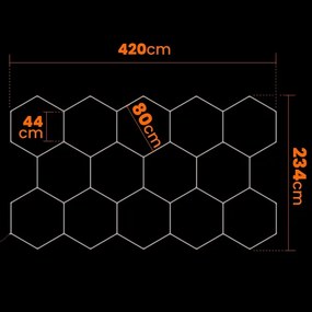 LED Stm plafonieră HEXAGON LED/456W/85-265V 5000K CRI 90 IP54 albă
