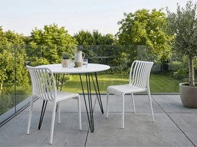 REDUCERE Scaun din plastic TREGO, alb, calitatea a II-a
