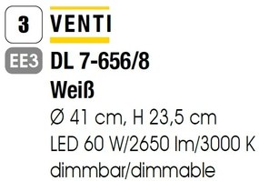 Plafoniera LED dimabila design modern Venti