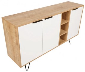 Consola Clara Console - Oak, Alb