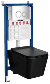 Roya Tina 82CHR set rezervor de toaletă de perete negru