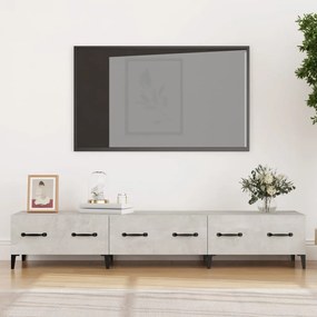 Comoda TV, gri beton, 150x34,5x30 cm, lemn prelucrat Gri beton, 1
