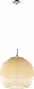 BRILAGI-LED Lustră pe cablu RETRO GLASS 1xE27/60W/230V crom mat/bej fumuriu