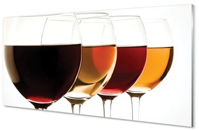 Tablouri pe sticlă pahare de vin