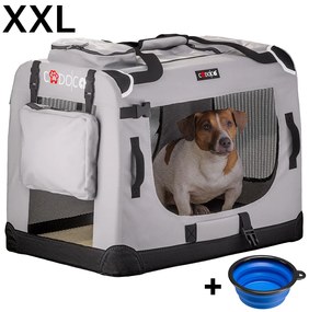 Deuba Geanta portabila pentru caini XXL 90x61x65cm - gri