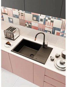 Baterie pentru chiuvetă Deante ASTER BCA_B64M, negru/alamă