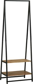 vidaXL Suport pentru Hârtie cu raft Negru 60 x 45 x 180 cm