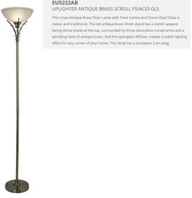 Lampadar / Lampa de podea stil clasic LINEA EU5222AB SRT